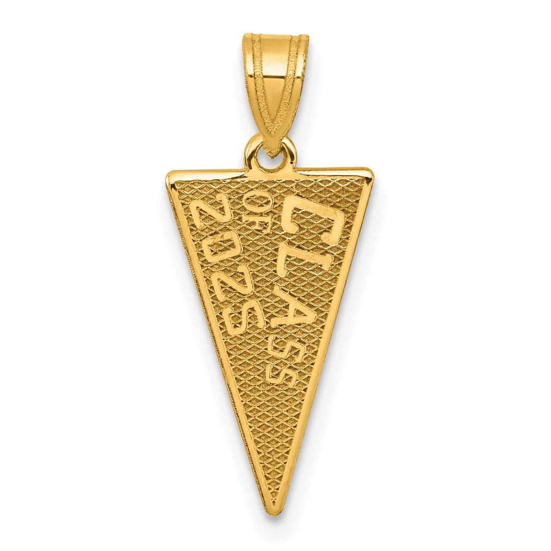 Lovely Rita's Charms & Pendants 14K Yellow Gold Class Of 2025 Rally Flag Graduation Charm