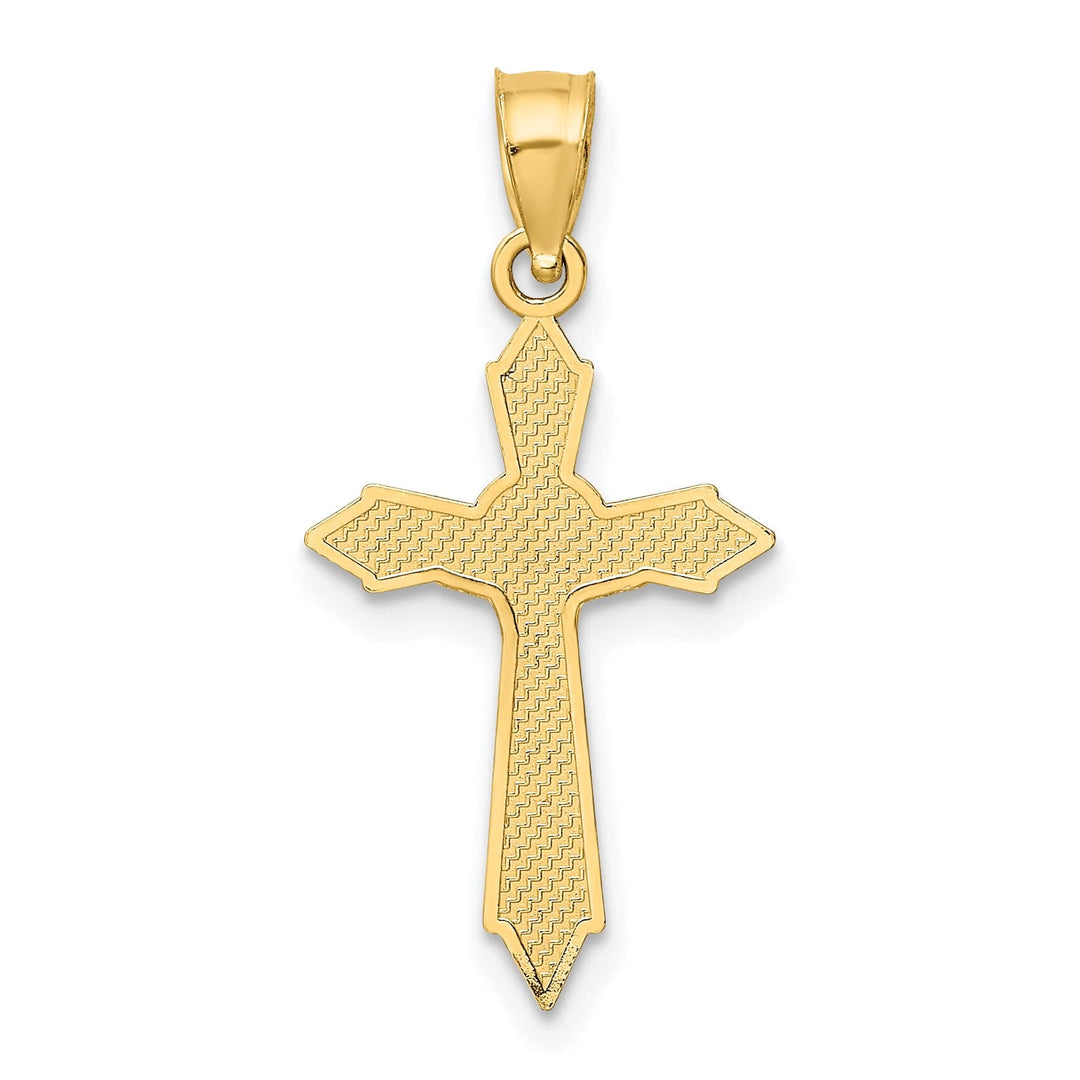 Lovely Rita's Charms & Pendants 14K Yellow Gold Classic Arrow Pointed Ends Crucifix Cross Pendant