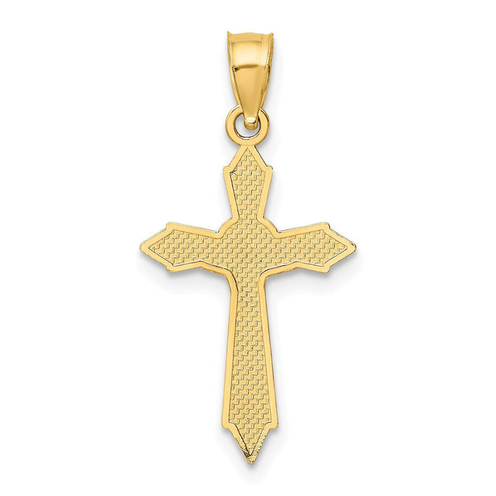Lovely Rita's Charms & Pendants 14K Yellow Gold Classic Arrow Pointed Ends Crucifix Cross Pendant