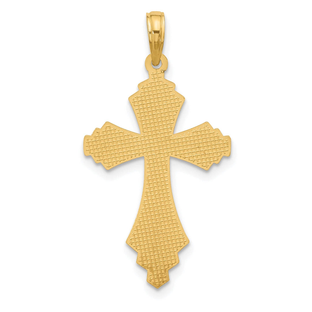 Lovely Rita's Charms & Pendants 14K Yellow Gold Classic & Beaded Passion Cross Pendant