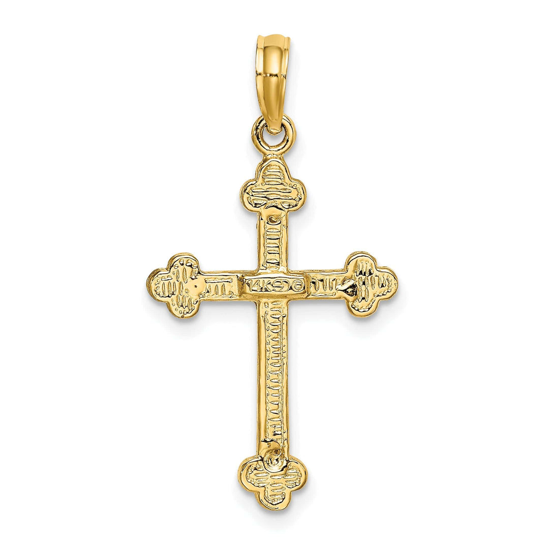 Lovely Rita's Charms & Pendants 14K Yellow Gold Classic Budded Crucifix Cross Pendant