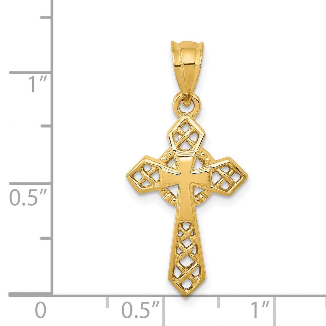 Lovely Rita's Charms & Pendants 14K Yellow Gold Classic Celtic Cross Pendant