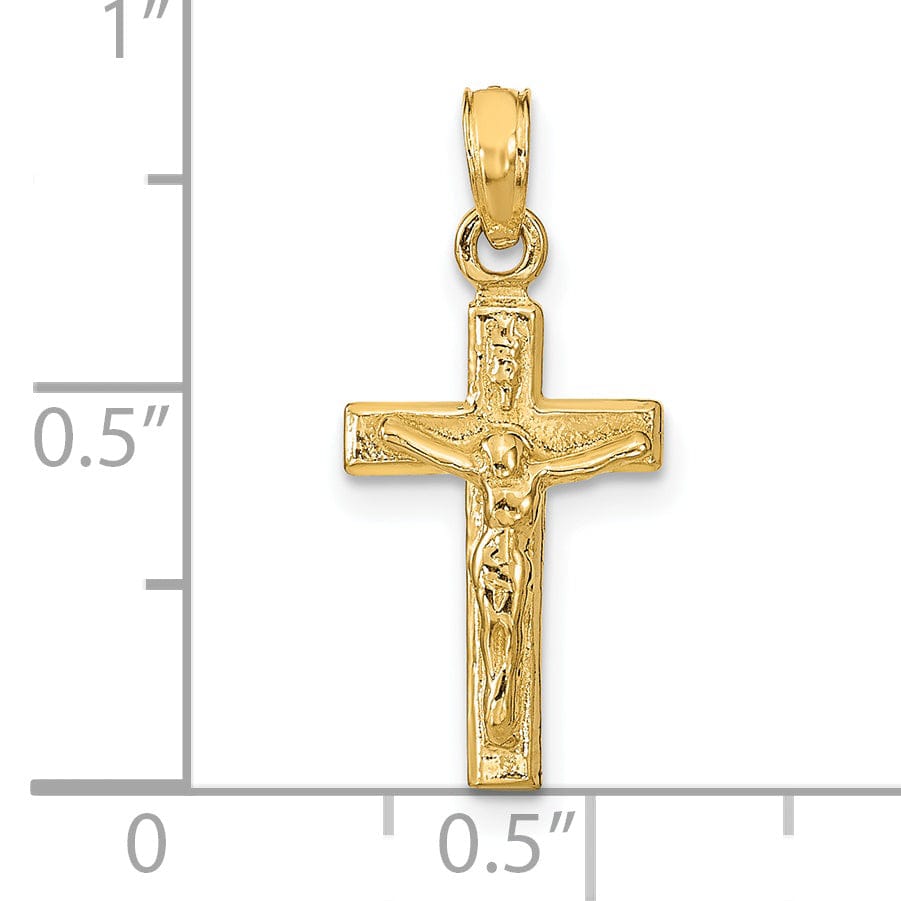 Lovely Rita's Charms & Pendants 14K Yellow Gold Classic Crucifix Cross Pendant