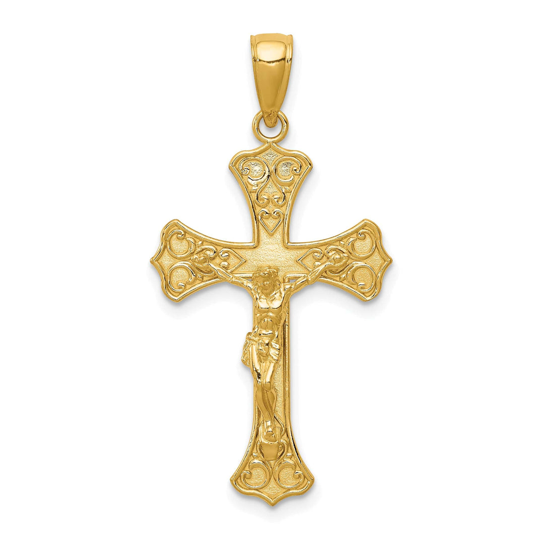 Lovely Rita's Charms & Pendants 14K Yellow Gold Classic Crucifix Cross Pendant