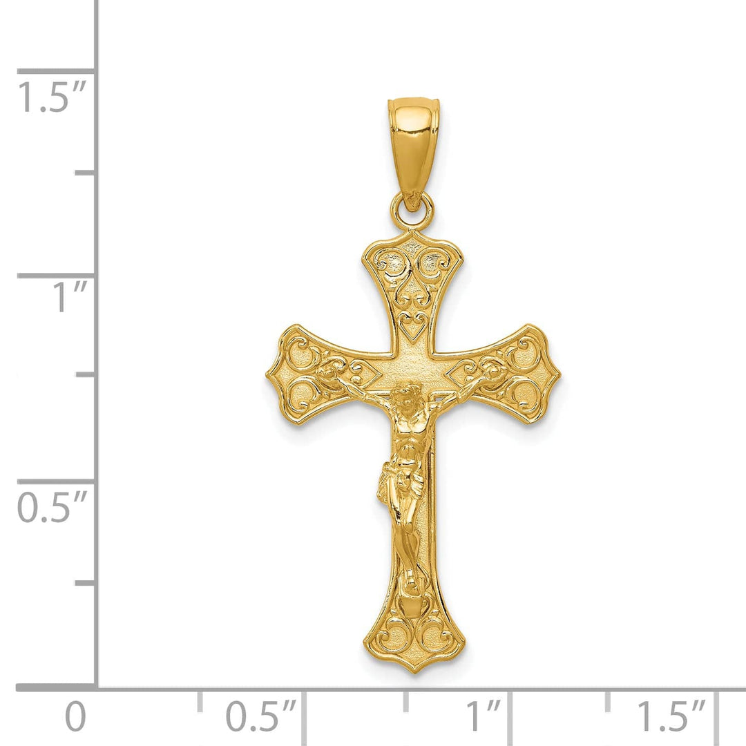 Lovely Rita's Charms & Pendants 14K Yellow Gold Classic Crucifix Cross Pendant