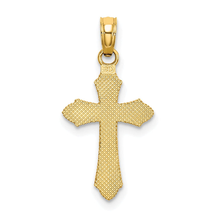 Lovely Rita's Charms & Pendants 14K Yellow Gold Classic D.C Beaded Edge Fleur de Lis Cross Pendant