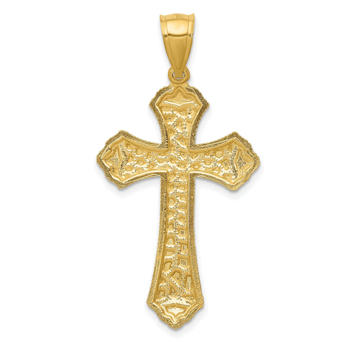 Lovely Rita's Charms & Pendants 14K Yellow Gold Classic D.C Budded Fleur de Lis Cross Pendant