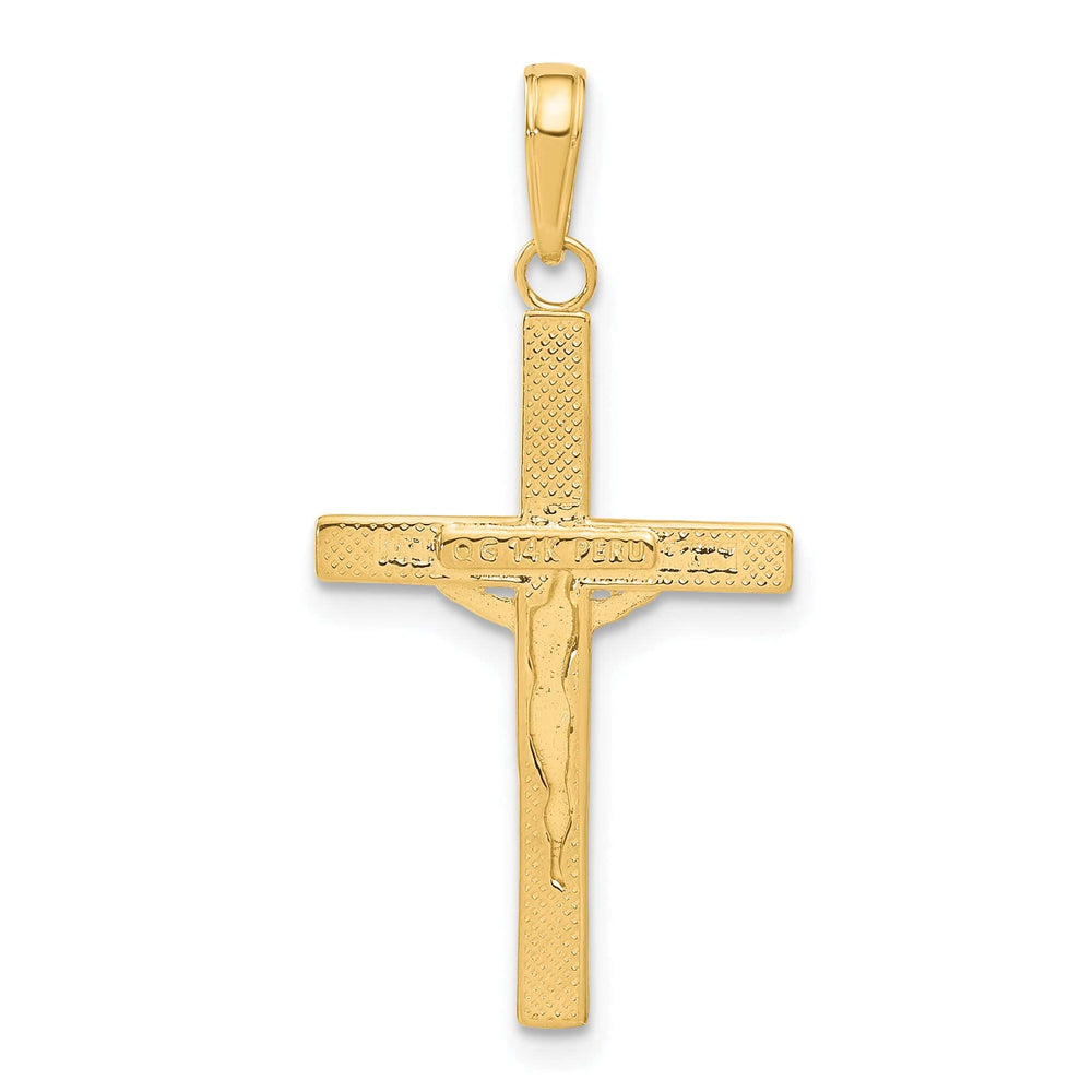 Lovely Rita's Charms & Pendants 14K Yellow Gold Classic D.C Fancy Tipped Crucifix Cross Pendant