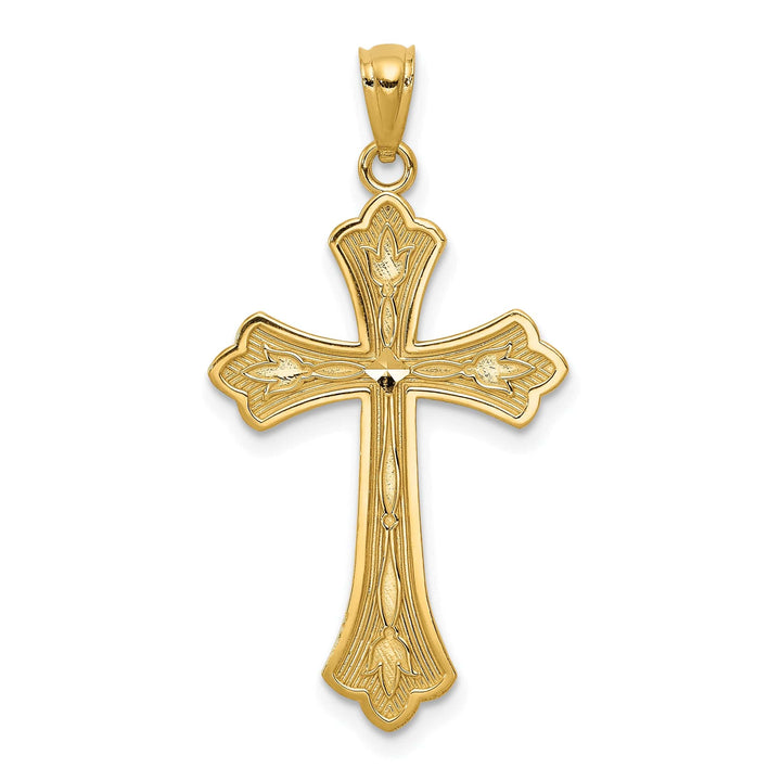 Lovely Rita's Charms & Pendants 14K Yellow Gold Classic D.C Fleur de Lis Cross Pendant
