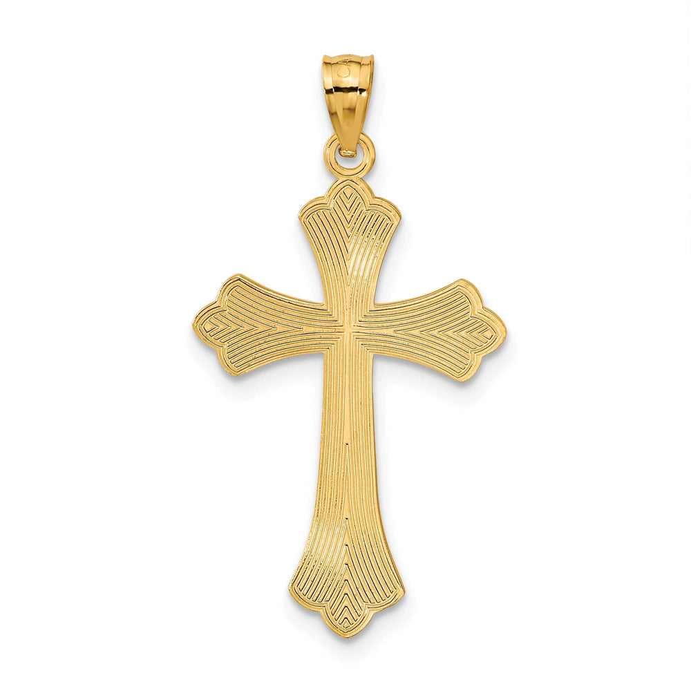Lovely Rita's Charms & Pendants 14K Yellow Gold Classic D.C Fleur de Lis Cross Pendant