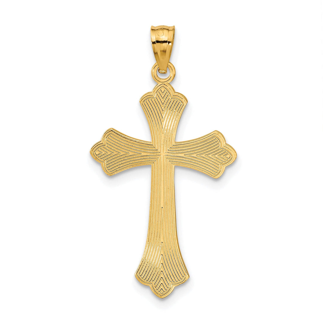 Lovely Rita's Charms & Pendants 14K Yellow Gold Classic D.C Fleur de Lis Cross Pendant