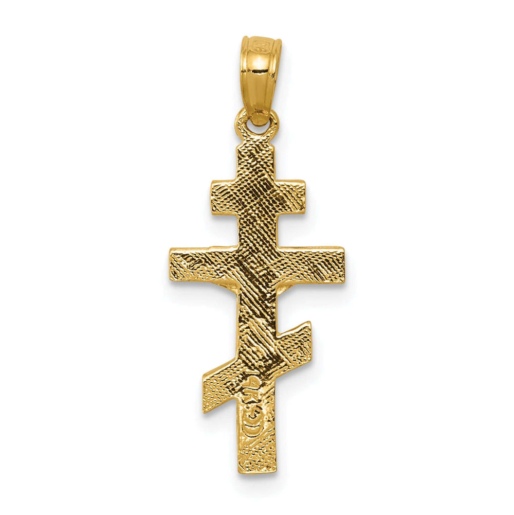 Lovely Rita's Charms & Pendants 14K Yellow Gold Classic Eastern Orthodox Crucifix Cross Pendant