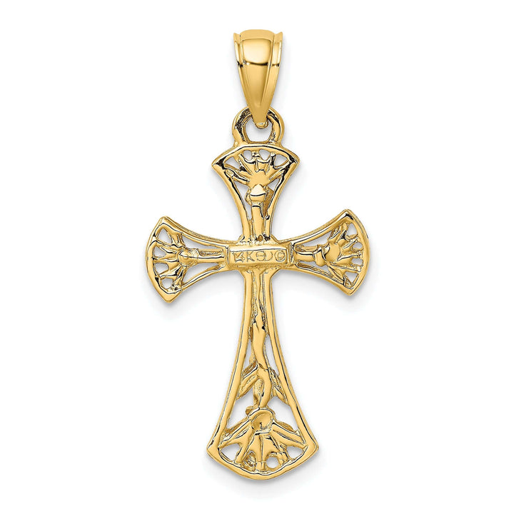 Lovely Rita's Charms & Pendants 14K Yellow Gold Classic Fancy Crucifix Cross Pendant