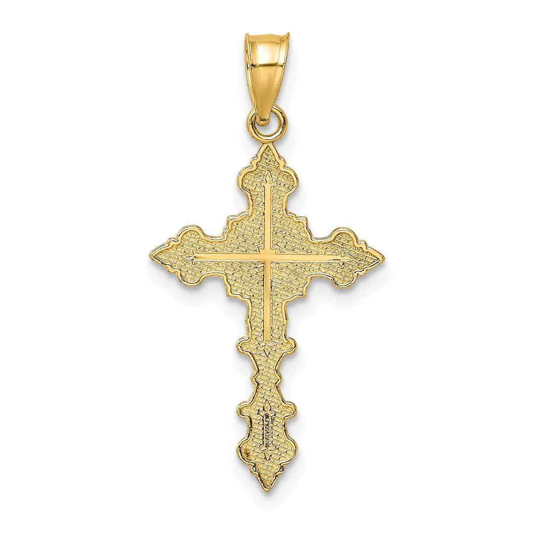 Lovely Rita's Charms & Pendants 14K Yellow Gold Classic Fancy Edges Crucifix Cross Pendant