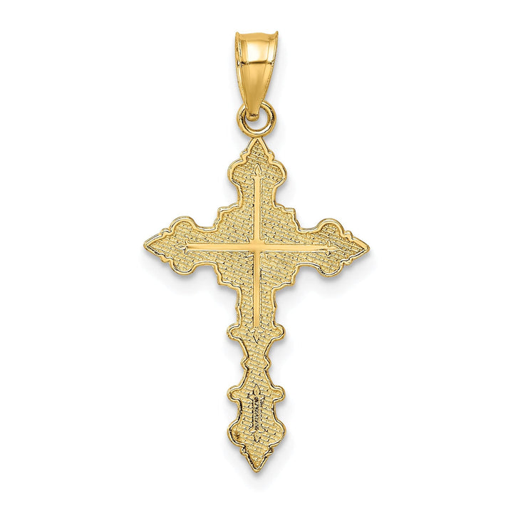 Lovely Rita's Charms & Pendants 14K Yellow Gold Classic Fancy Edges Crucifix Cross Pendant