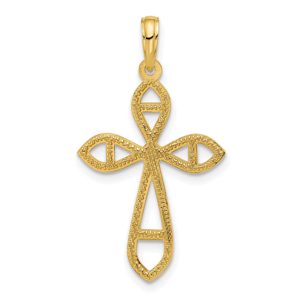 Lovely Rita's Charms & Pendants 14K Yellow Gold Classic Fancy Passion Cross Pendant