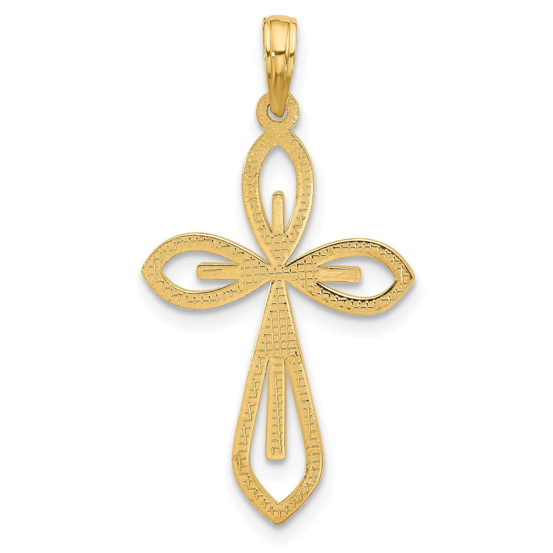 Lovely Rita's Charms & Pendants 14K Yellow Gold Classic Fancy Two Passion Cross Pendant