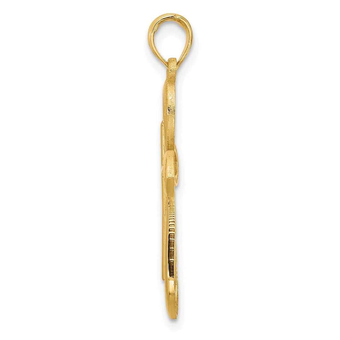 Lovely Rita's Charms & Pendants 14K Yellow Gold Classic Fancy Two Passion Cross Pendant