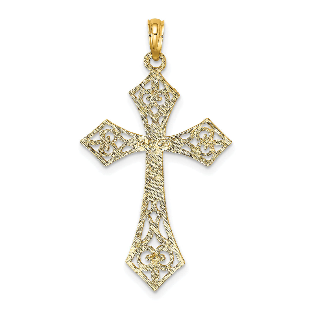 Lovely Rita's Charms & Pendants 14K Yellow Gold Classic Filigree Passion Cross Pendant