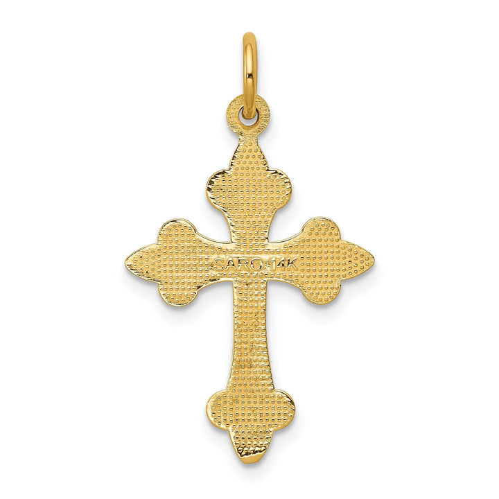 Lovely Rita's Charms & Pendants 14K Yellow Gold Classic Fleur de Lis Cross Pendant
