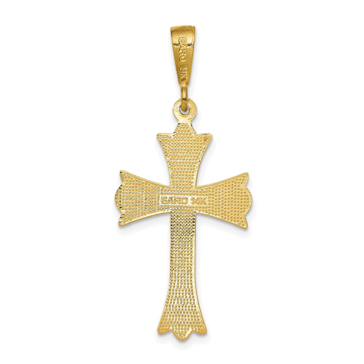 Lovely Rita's Charms & Pendants 14K Yellow Gold Classic Fleur de Lis Cross Pendant