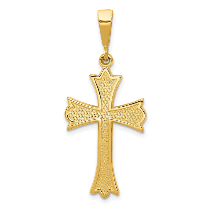 Lovely Rita's Charms & Pendants 14K Yellow Gold Classic Fleur de Lis Cross Pendant
