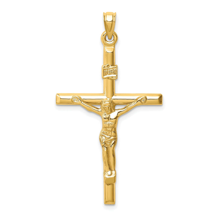 Lovely Rita's Charms & Pendants 14K Yellow Gold Classic Hollow INRI Cross Pendant