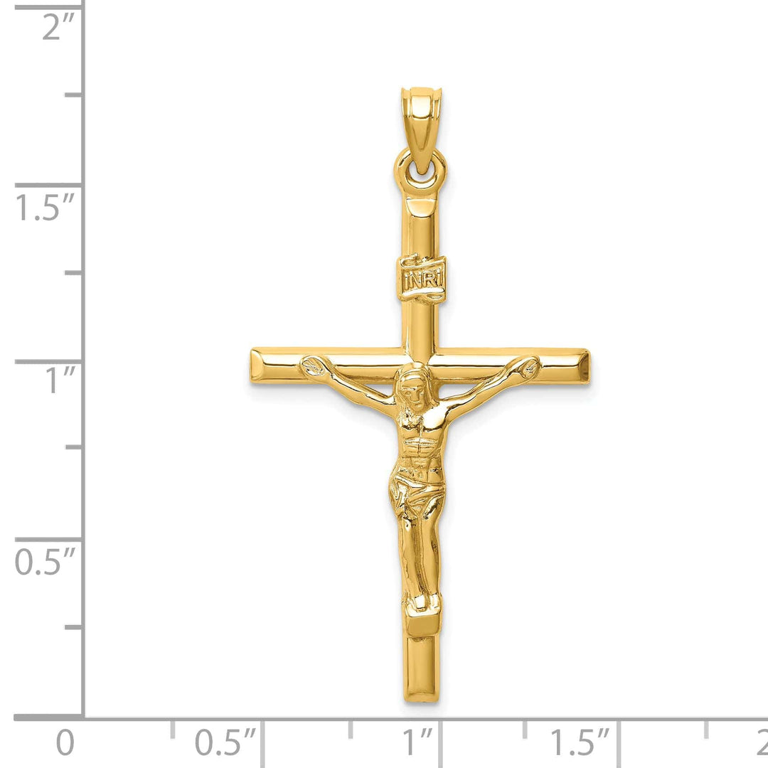 Lovely Rita's Charms & Pendants 14K Yellow Gold Classic Hollow INRI Cross Pendant