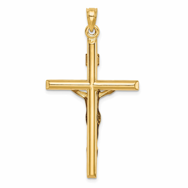 Lovely Rita's Charms & Pendants 14K Yellow Gold Classic Hollow INRI Cross Pendant