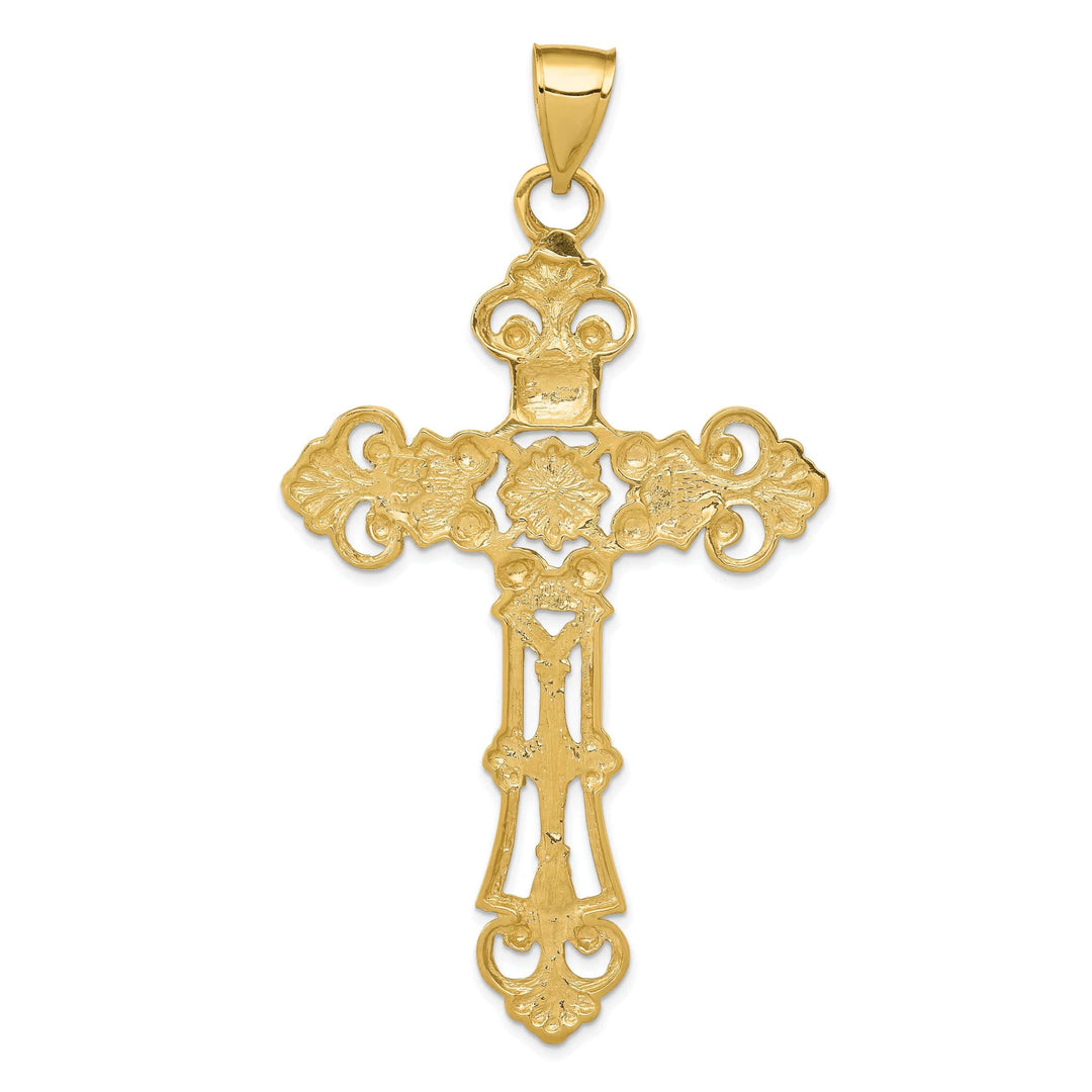 Lovely Rita's Charms & Pendants 14K Yellow Gold Classic Large Filigree Cross Pendant