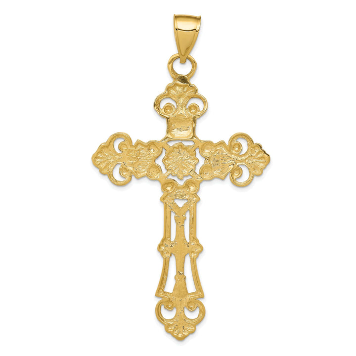 Lovely Rita's Charms & Pendants 14K Yellow Gold Classic Large Filigree Cross Pendant