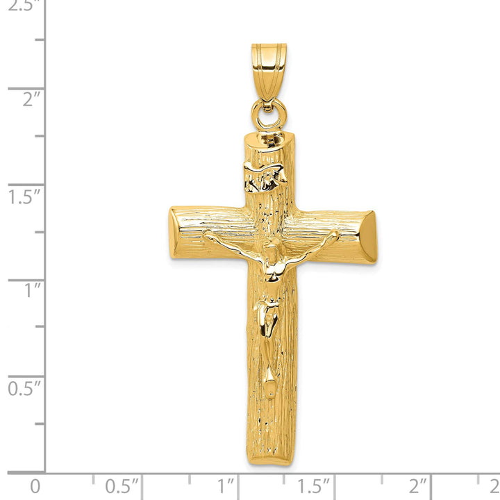Lovely Rita's Charms & Pendants 14K Yellow Gold Classic Large Tree INRI Cross Pendant