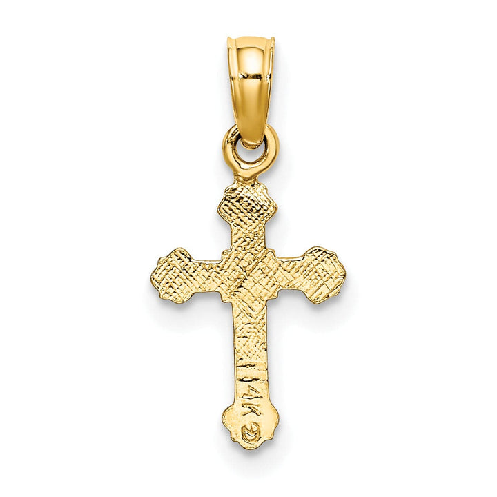 Lovely Rita's Charms & Pendants 14K Yellow Gold Classic Mini Fancy Tips Crucifix Cross