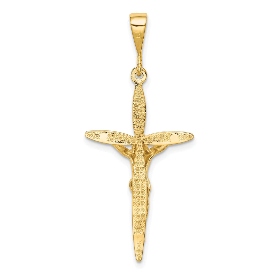 Lovely Rita's Charms & Pendants 14K Yellow Gold Classic Passion Crucifix Cross Pendant