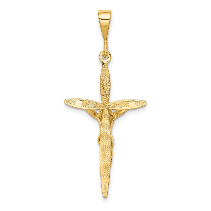 Lovely Rita's Charms & Pendants 14K Yellow Gold Classic Passion Crucifix Cross Pendant