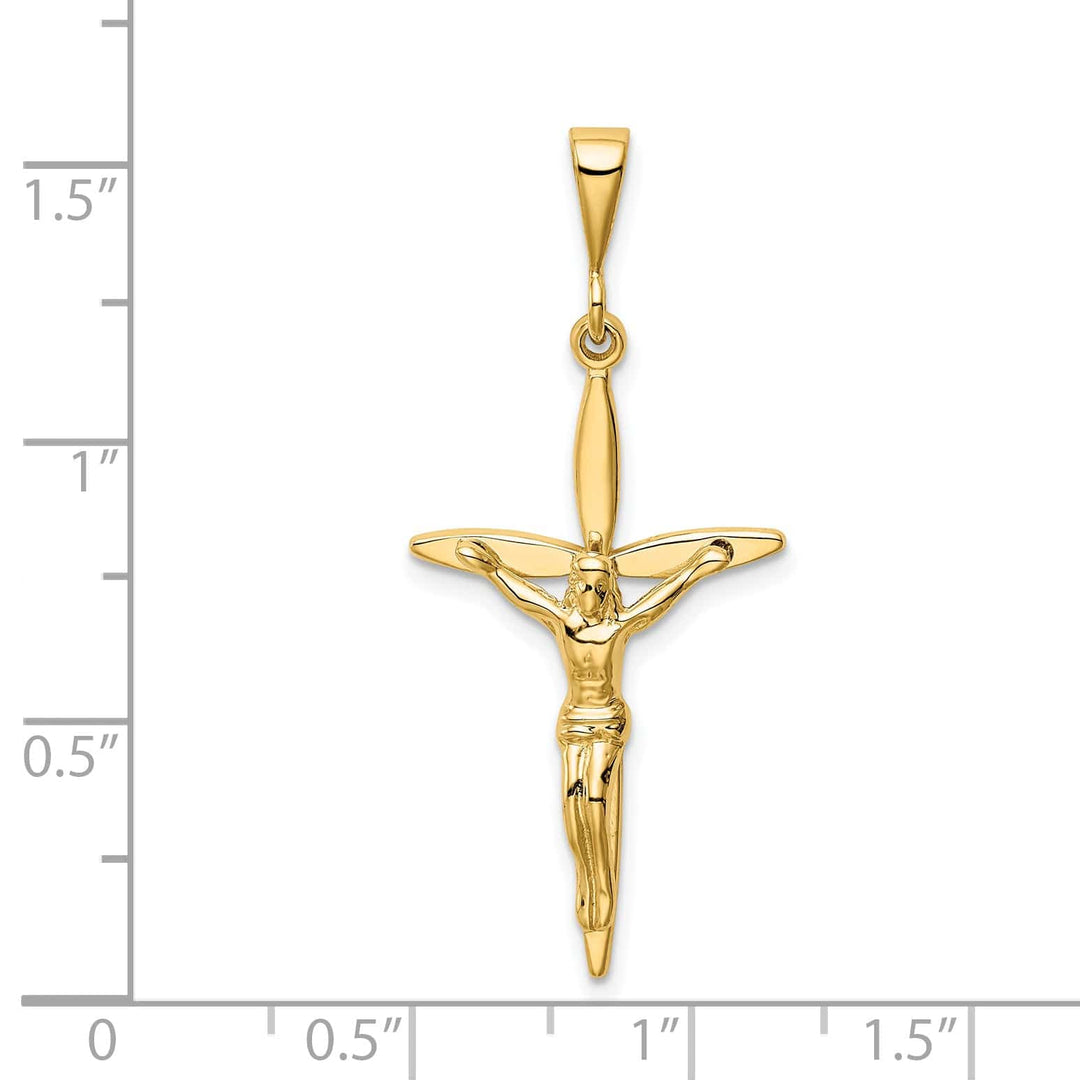 Lovely Rita's Charms & Pendants 14K Yellow Gold Classic Passion Crucifix Cross Pendant