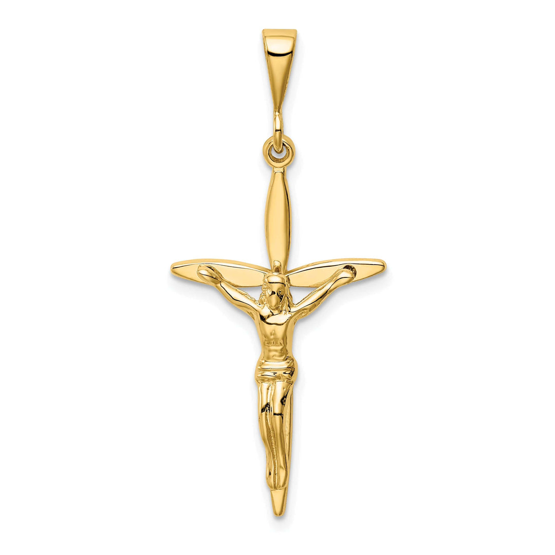 Lovely Rita's Charms & Pendants 14K Yellow Gold Classic Passion Crucifix Cross Pendant