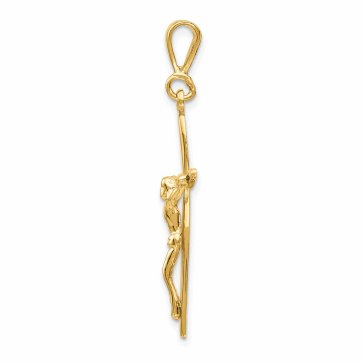 Lovely Rita's Charms & Pendants 14K Yellow Gold Classic Passion Crucifix Cross Pendant