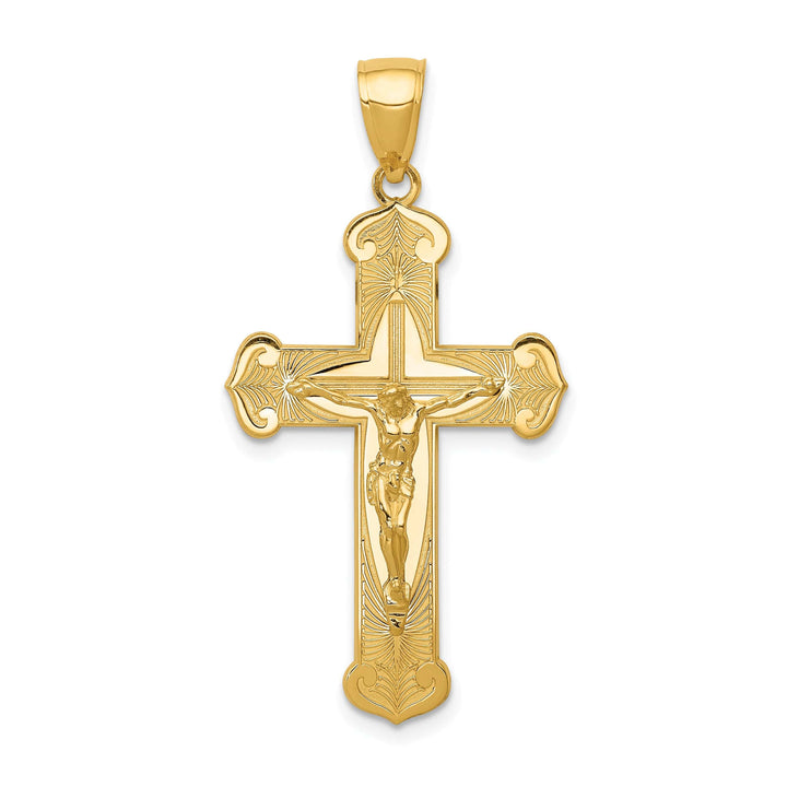 Lovely Rita's Charms & Pendants 14K Yellow Gold Classic Polished Crucifix Cross Pendant