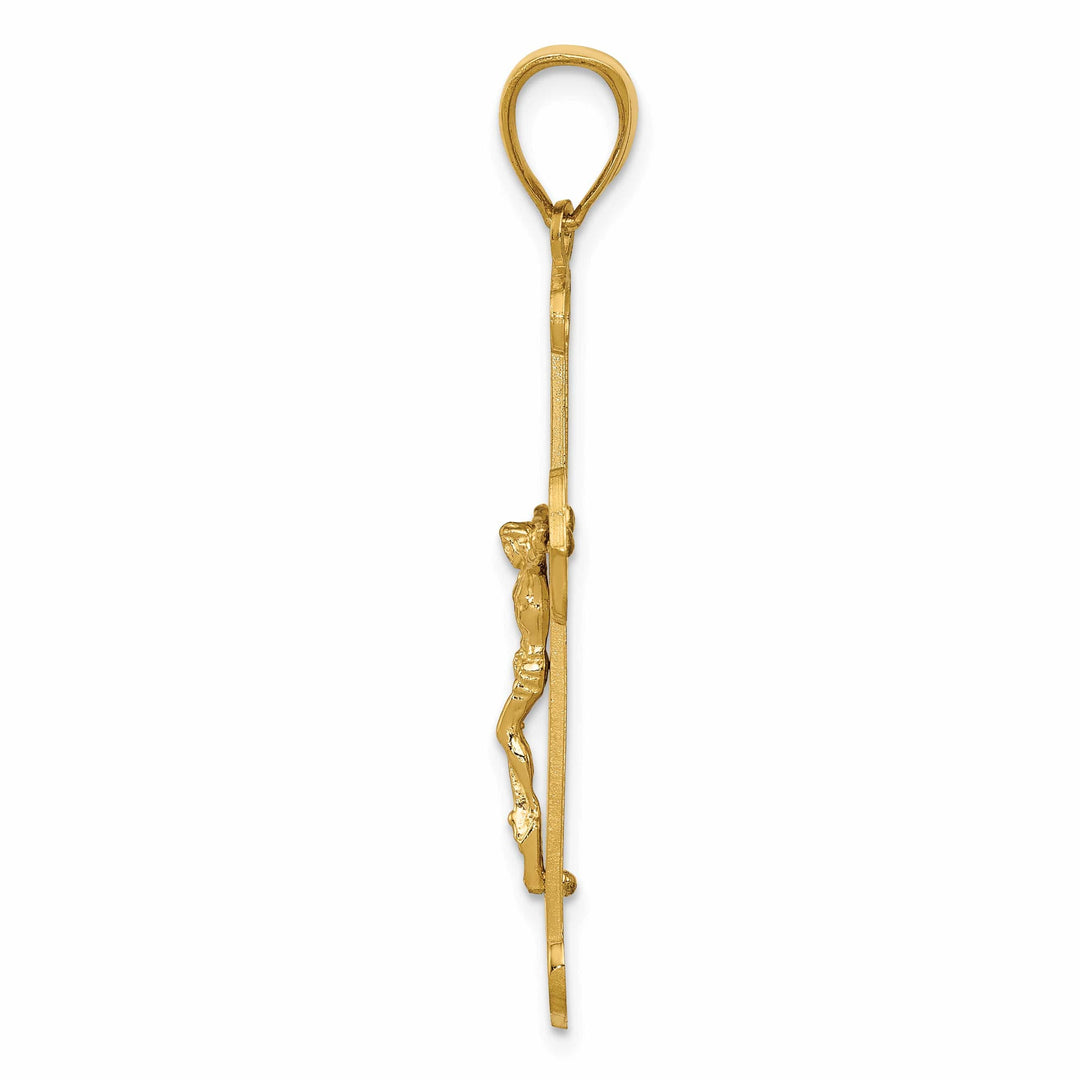 Lovely Rita's Charms & Pendants 14K Yellow Gold Classic Polished Crucifix Cross Pendant