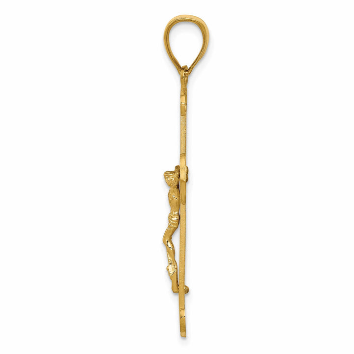 Lovely Rita's Charms & Pendants 14K Yellow Gold Classic Polished Crucifix Cross Pendant