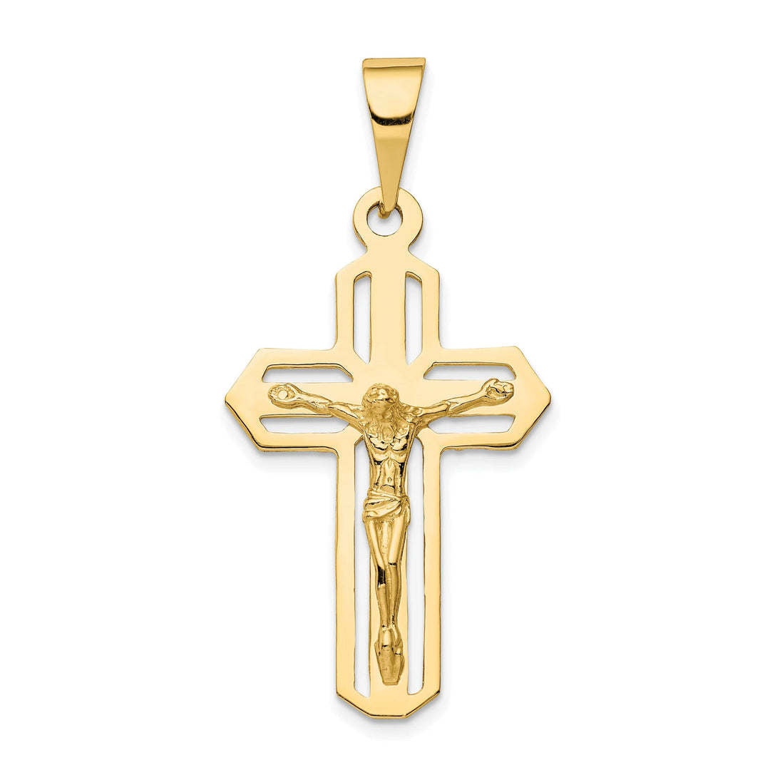 Lovely Rita's Charms & Pendants 14K Yellow Gold Classic Polished Cut-out Crucifix Cross Pendant