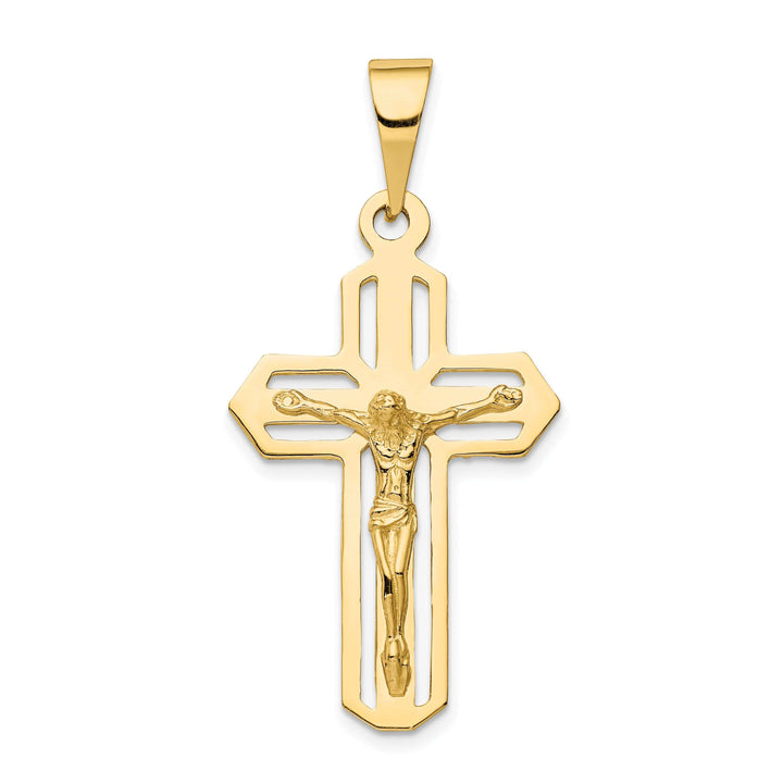 Lovely Rita's Charms & Pendants 14K Yellow Gold Classic Polished Cut-out Crucifix Cross Pendant