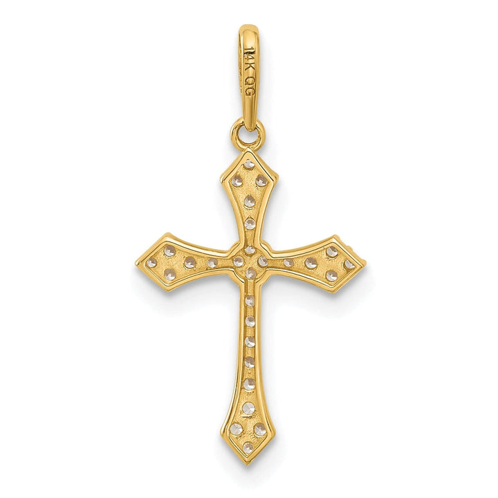 Lovely Rita's Charms & Pendants 14K Yellow Gold Classic Polished CZ Passion Cross Pendant
