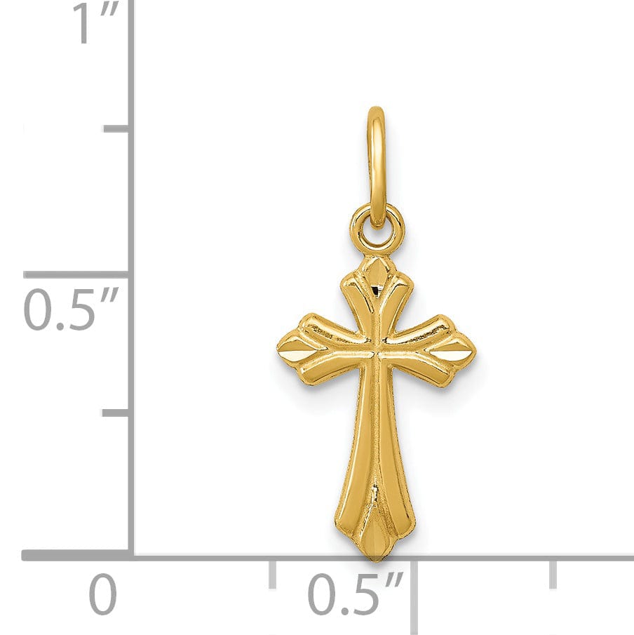 Lovely Rita's Charms & Pendants 14K Yellow Gold Classic Polished D.C Small Filigree Cross Pendant