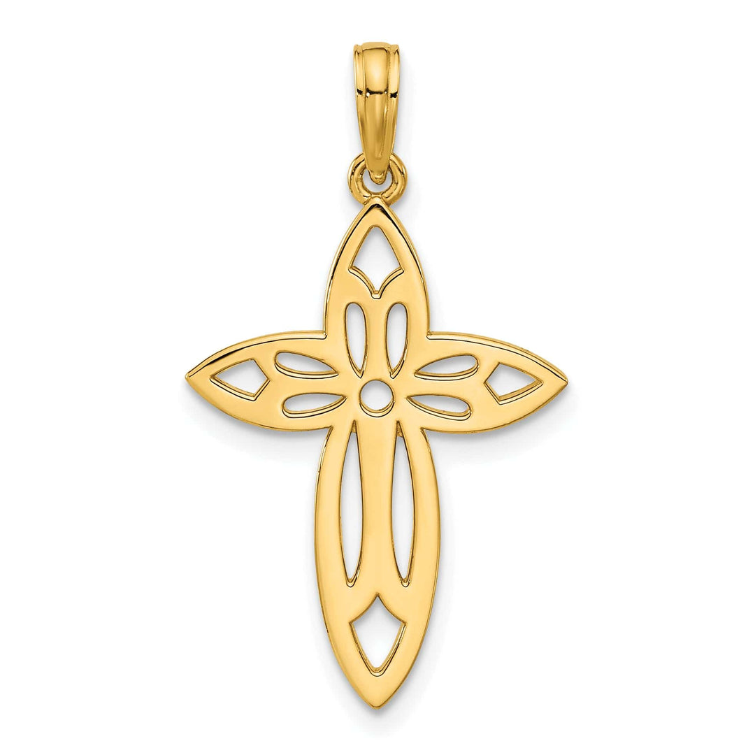 Lovely Rita's Charms & Pendants 14K Yellow Gold Classic Polished Fancy Cut-out Passion Cross Pendant
