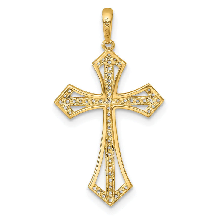 Lovely Rita's Charms & Pendants 14K Yellow Gold Classic Polished Fancy CZ Passion Cross Pendant