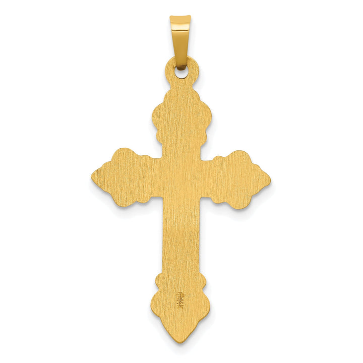 Lovely Rita's Charms & Pendants 14K Yellow Gold Classic Polished Fleur de Lis Cross Pendant