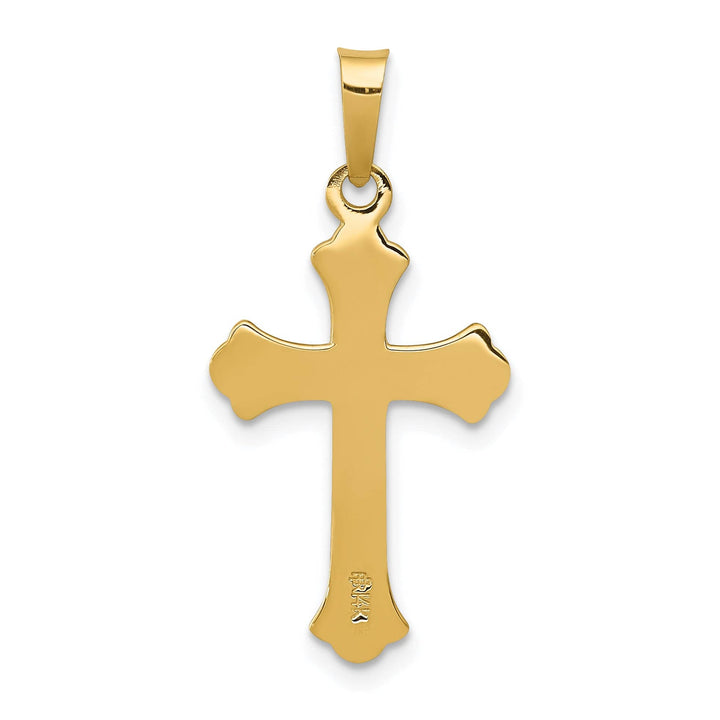 Lovely Rita's Charms & Pendants 14K Yellow Gold Classic Polished Fleur de Lis Cross Pendant