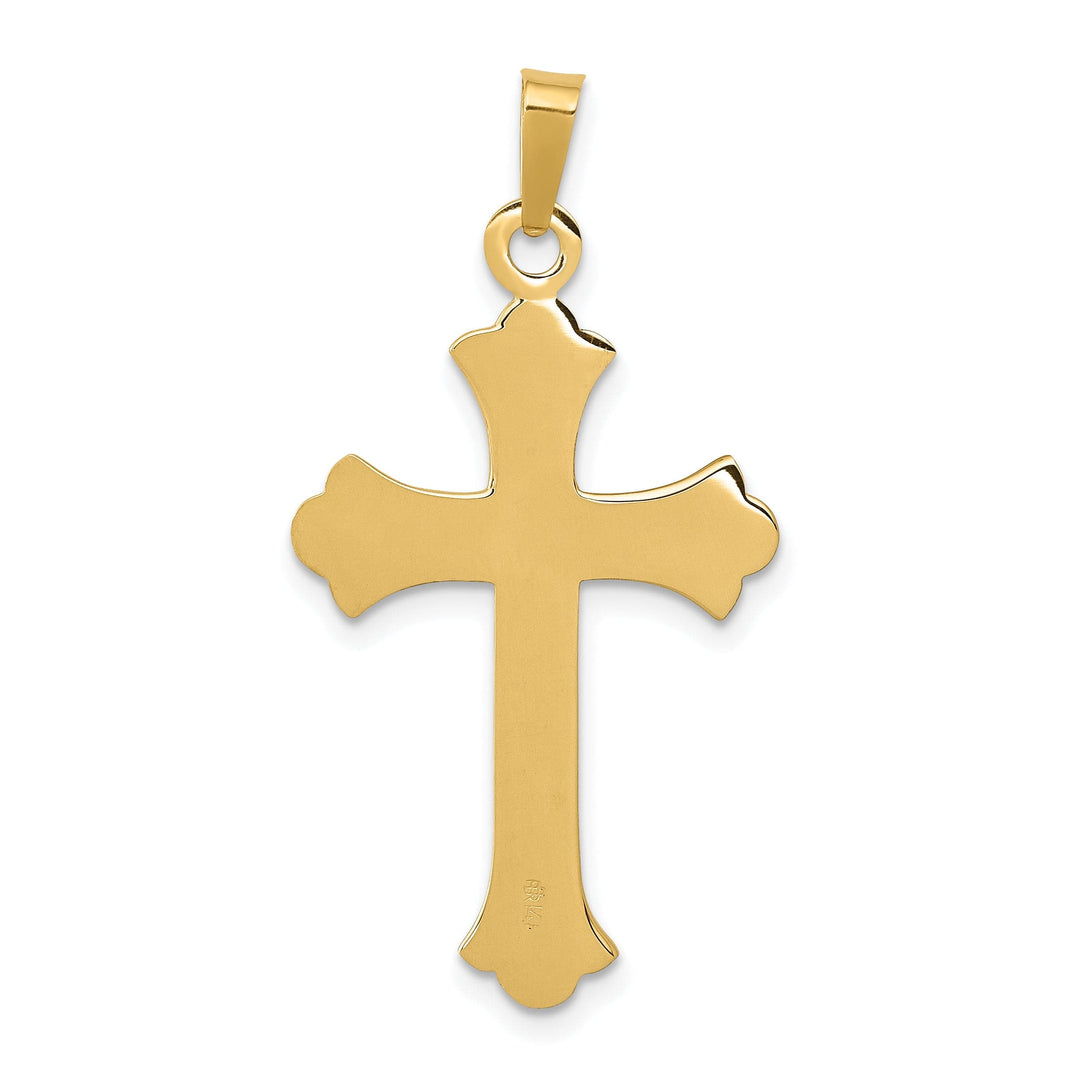 Lovely Rita's Charms & Pendants 14K Yellow Gold Classic & Polished Fleur de Lis Cross Pendant